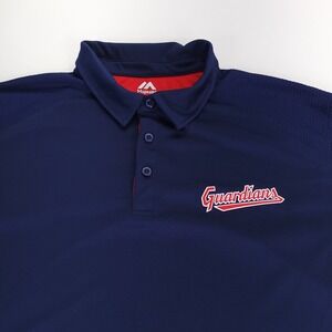 Cleveland Indians Guardians Shirt Mens XXL Blue Red White MLB Baseball Polo